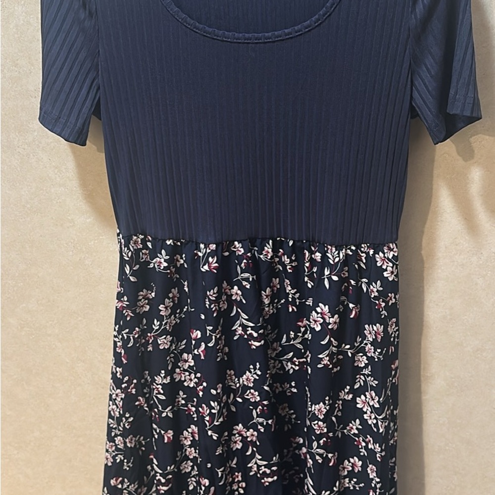 SHEIN Navy and Floral Dress